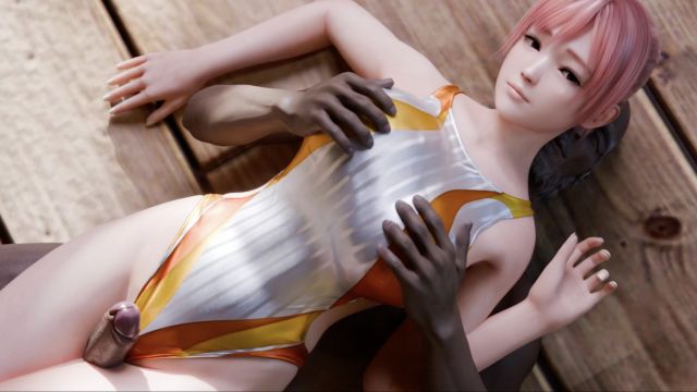 [Gagsly] 穗香的摔跤素股做爱! | DoA Animation S170