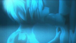 水下毛茸茸的口交