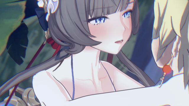 [horizontalslope] 桑多涅穿着女仆性感内衣在户外被干