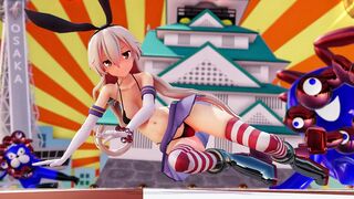 岛风跳舞时身体剧烈诱惑颤动 [MMD] Haku-san