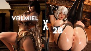 Valmiel x 2B鸡巴推进阴道形成明显充实 | pmv
