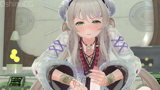 掌心摩擦龟头让肉棒胀大跳动