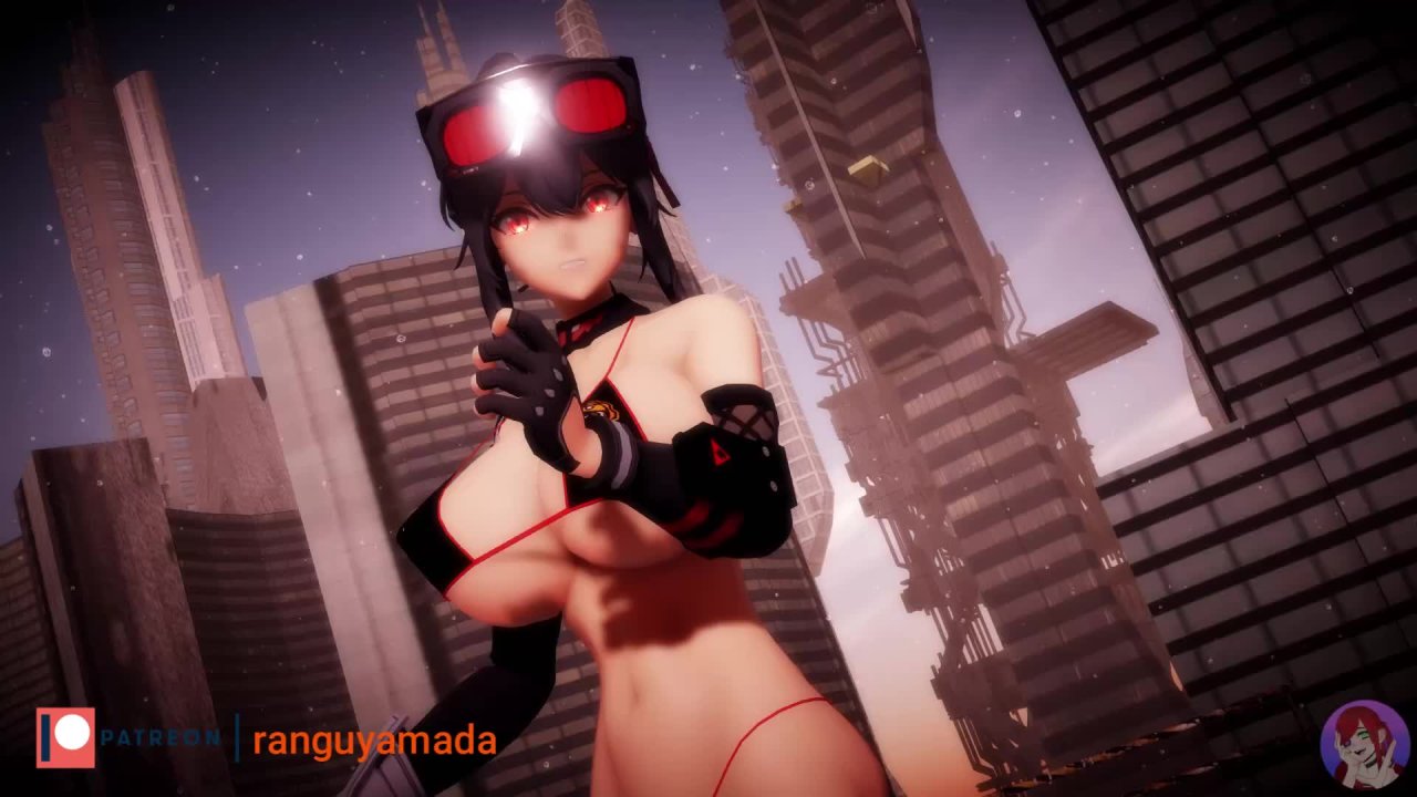MMD 格莉丝比基尼装跳舞巨乳狂晃