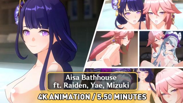 [PastaPaprika] 这样的澡堂：雷电将军，八重神子和梦见月瑞希的共同服侍(4K) (EARLY ACCESS)