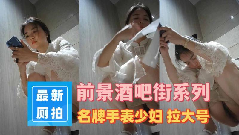 【极品厕拍】前景酒吧街手表少妇拉大号历经沧桑的黑B