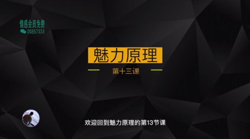 2020魅力原理   13魅力原理第十三节