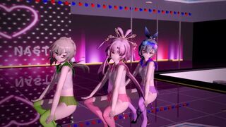 MMD-银狼、青雀和符玄被控制着跳骚舞