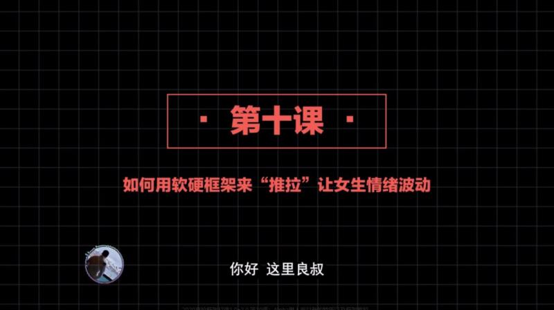 2020高阶框架打造1.0+2.0 第10课：Alpha男人需具备的特质以及框架推拉的具体形式