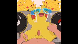 皮卡丘男DJ音效肉穴被节拍器滴答指挥