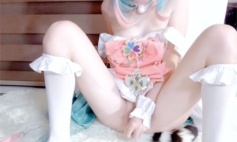 月色宝宝#自慰 #震动棒 #肛塞 #白丝#Cosplay#瑶