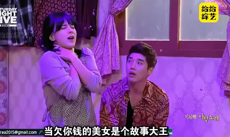 韩国搞笑综艺，美女寡妇为躲债化身故事大王，迷倒黑老大
